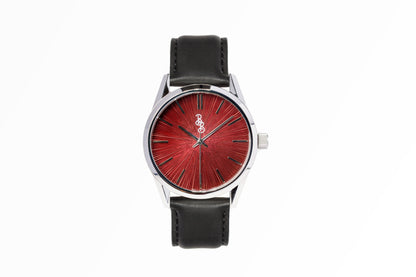 Burgundy Sunburst Watch