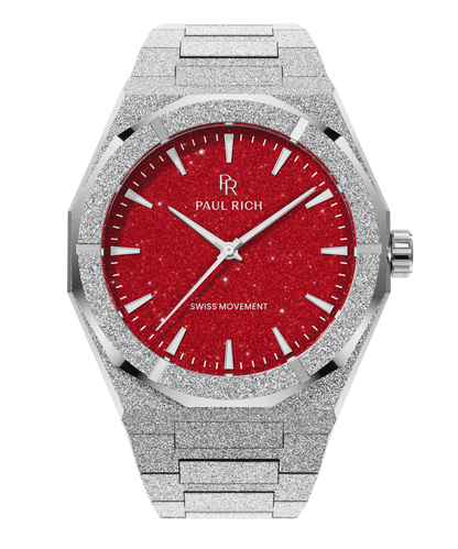 Frosted Star Dust II Silver Red